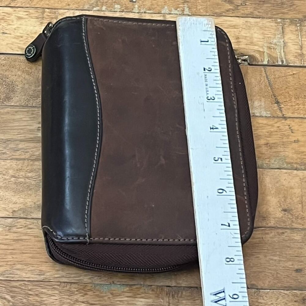 Vintage Franklin Covey Leather Portfolio Planner Folder Zip-Around Closure - Picture 9 of 11
